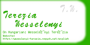 terezia wesselenyi business card